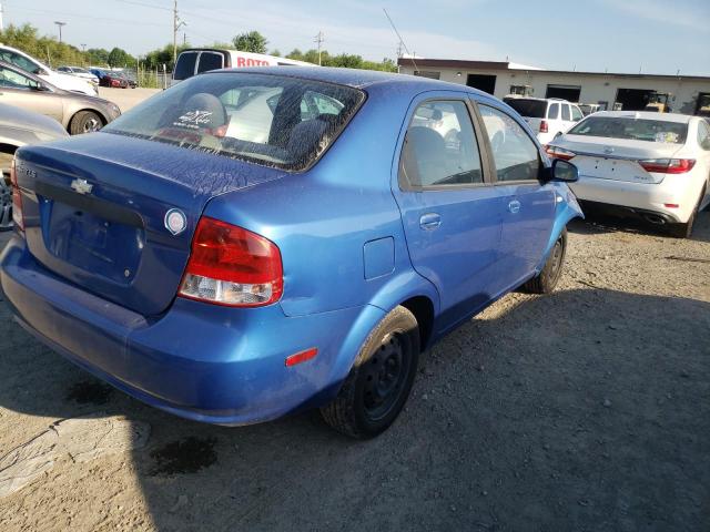 KL1TD52645B348791 - 2005 CHEVROLET AVEO BASE BLUE photo 4