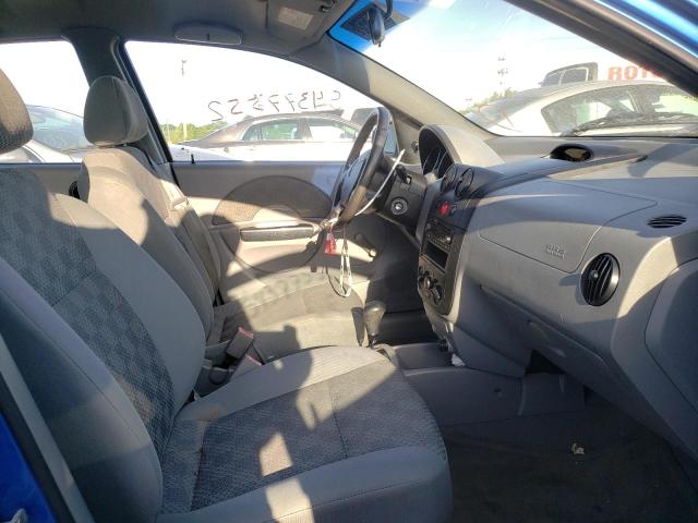 KL1TD52645B348791 - 2005 CHEVROLET AVEO BASE BLUE photo 5