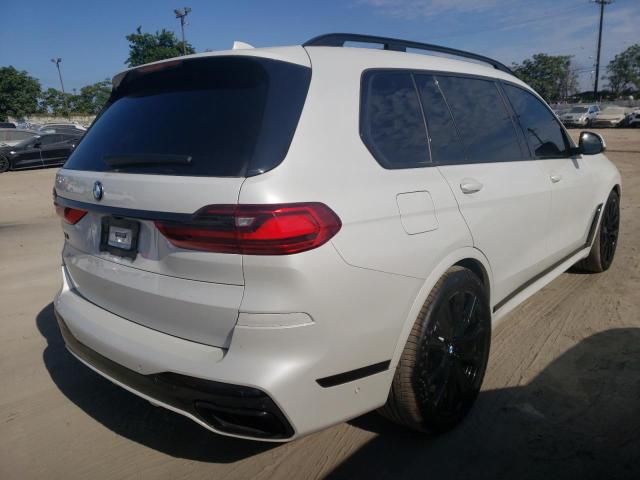 5UXCX6C03LLE35512 - 2020 BMW X7 M50I WHITE photo 4