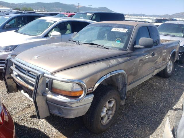 1B7GG22NXYS674736 - 2000 DODGE DAKOTA BROWN photo 2