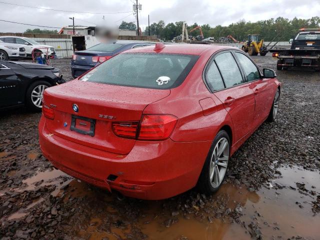 WBA3B9G59DNR89953 - 2013 BMW 335 RED photo 4