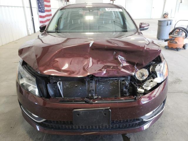 1VWCN7A39EC055114 - 2014 VOLKSWAGEN PASSAT SEL MAROON photo 9