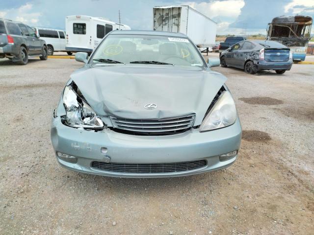 JTHBA30GX45011910 - 2004 LEXUS ES 330 GREEN photo 9