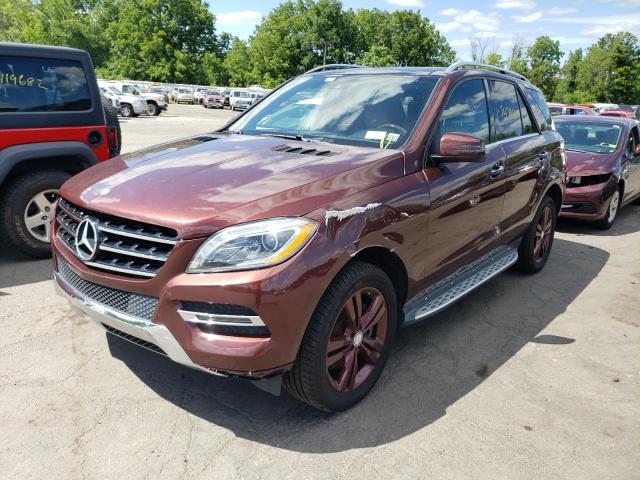 4JGDA5HBXFA527270 - 2015 MERCEDES-BENZ ML 350 4MA BURGUNDY photo 2