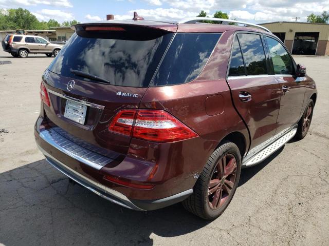 4JGDA5HBXFA527270 - 2015 MERCEDES-BENZ ML 350 4MA BURGUNDY photo 4