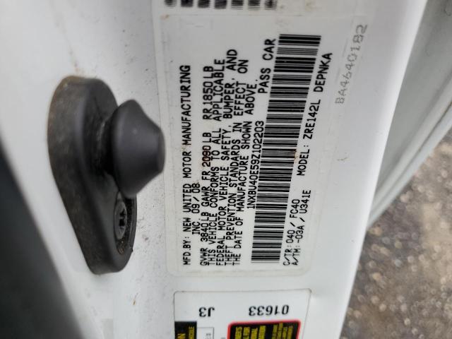 1NXBU40E59Z102203 - 2009 TOYOTA COROLLA BASE  照片 10