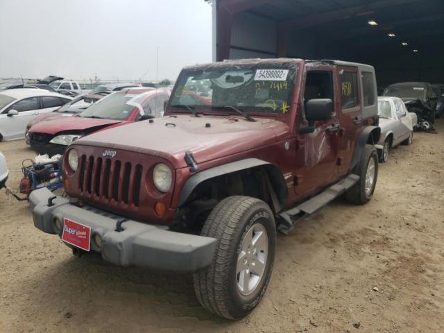 1J8GA59157L217419 - 2007 JEEP WRANGLER S BURGUNDY photo 2