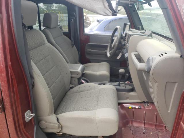 1J8GA59157L217419 - 2007 JEEP WRANGLER S BURGUNDY photo 5