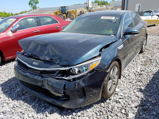 KNAGU4LE2H5010381 - 2017 KIA OPTIMA HYB BLACK photo 2