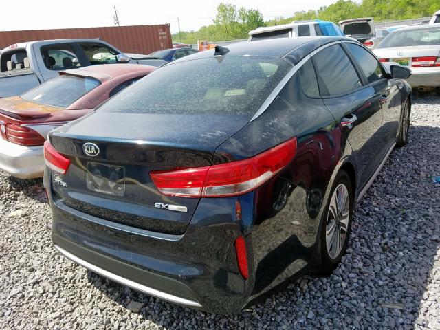 KNAGU4LE2H5010381 - 2017 KIA OPTIMA HYB BLACK photo 4