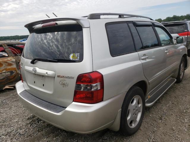 JTEDP21A450053738 - 2005 TOYOTA HIGHLANDER SILVER photo 4