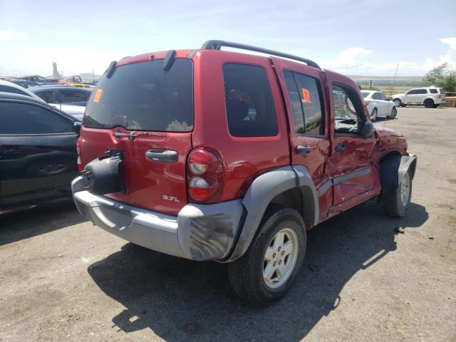 1J4GL48K56W125417 - 2006 JEEP LIBERTY SP RED photo 4