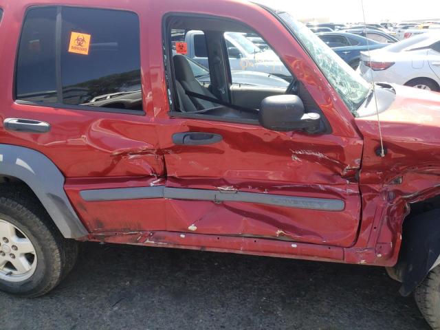 1J4GL48K56W125417 - 2006 JEEP LIBERTY SP RED photo 9