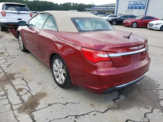 1C3BCBEG0DN604324 - 2013 CHRYSLER 200 BURGUNDY photo 3