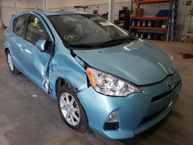 JTDKDTB3XD1051561 - 2013 TOYOTA PRIUS C BLUE photo 1