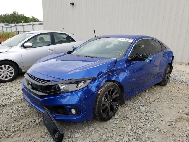 19XFC2F87LE008148 - 2020 HONDA CIVIC SPOR BLUE photo 2