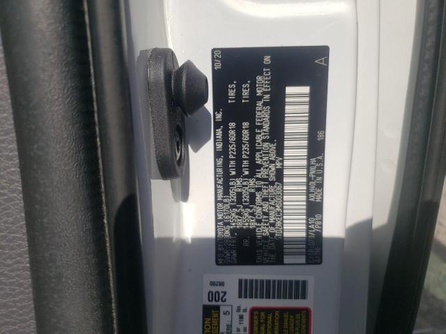 5TDZRKEC3MS003067 - 2021 TOYOTA SIENNA LIM WHITE photo 10