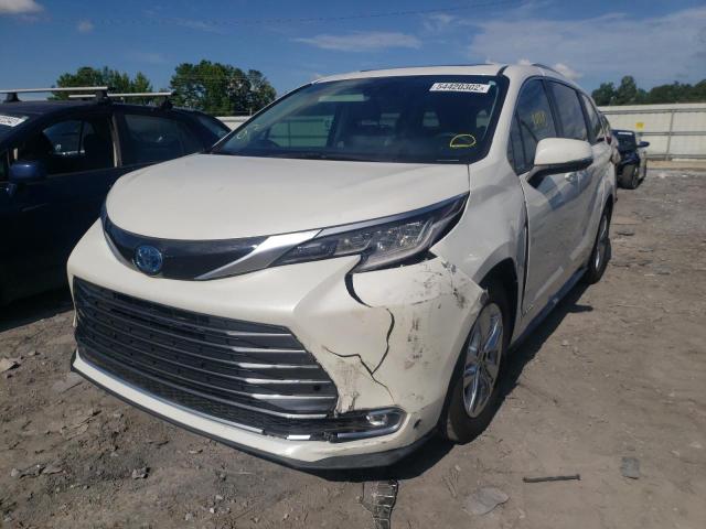 5TDZRKEC3MS003067 - 2021 TOYOTA SIENNA LIM WHITE photo 2