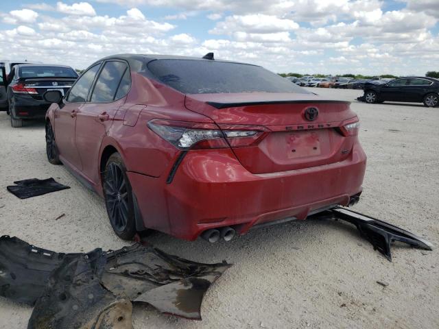 4T1KZ1AK2MU059050 - 2021 TOYOTA CAMRY TRD RED photo 3