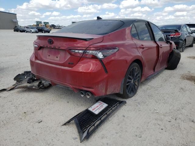 4T1KZ1AK2MU059050 - 2021 TOYOTA CAMRY TRD RED photo 4