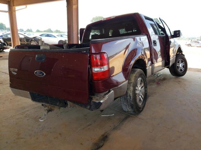 1FTPW125X5FB41917 - 2005 FORD F150 CREW MAROON photo 4