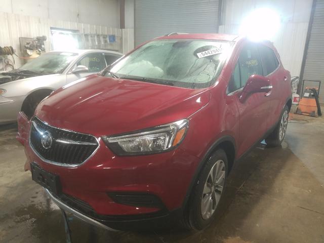 KL4CJASB0KB766293 - 2019 BUICK ENCORE PRE RED photo 2