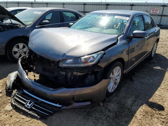 1HGCR3F87FA014614 - 2015 HONDA ACCORD EXL GRAY photo 2