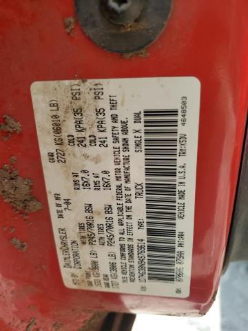 1D7HG38N94S769614 - 2004 DODGE DAKOTA QUA RED photo 10