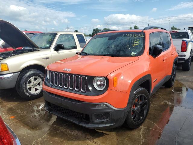 ZACCJAAB8JPJ23330 - 2018 JEEP RENEGADE S ORANGE photo 2