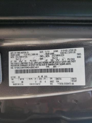 1FMCU9HX8DUB81401 - 2013 FORD ESCAPE SEL  photo 10