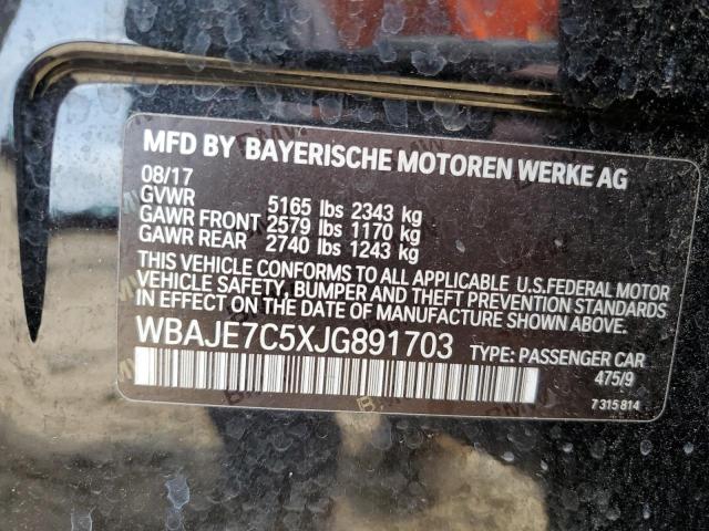 WBAJE7C5XJG891703 - 2018 BMW 540 XI  photo 10