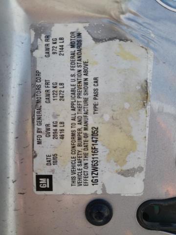 1G1ZW63116F147052 - 2006 CHEVROLET MALIBU MAX 银色 照片 10