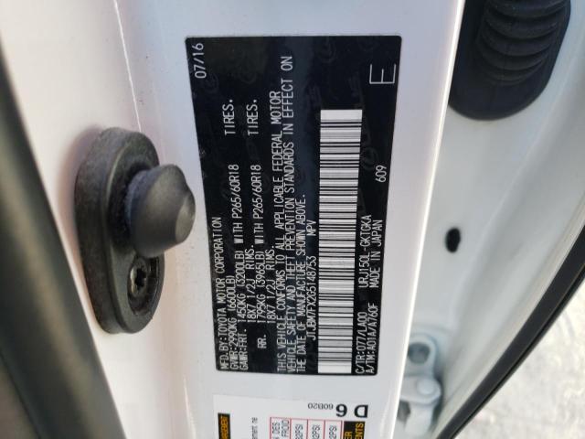 JTJBM7FX2G5148753 - 2016 LEXUS GX 460 WHITE photo 10