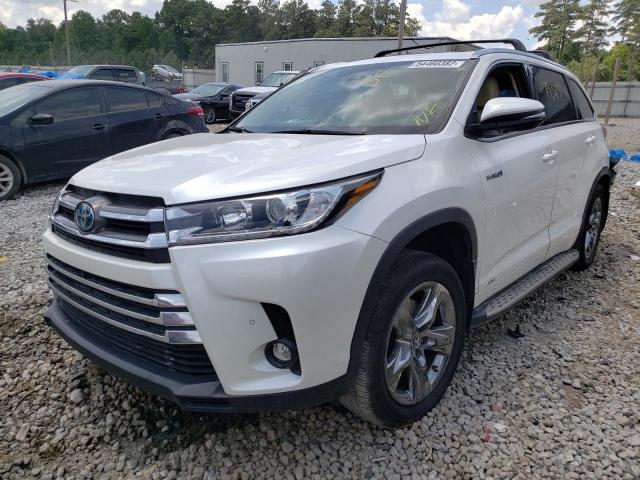 5TDDGRFH8KS062843 - 2019 TOYOTA HIGHLANDER WHITE photo 2