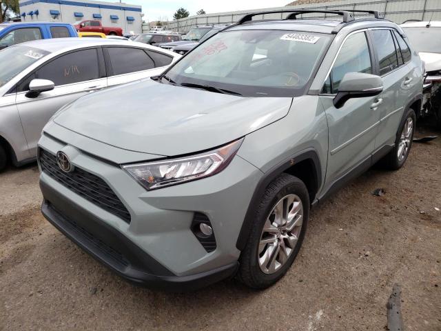 2T3C1RFV7MC090249 - 2021 TOYOTA RAV4 XLE P TURQUOISE photo 2