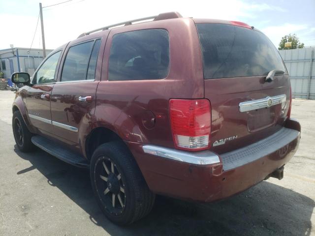 1A8HW582X7F545093 - 2007 CHRYSLER ASPEN LIMI MAROON photo 3