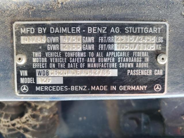 WDBCB20A3EA042786 - 1984 MERCEDES-BENZ 300 SD BLUE photo 10