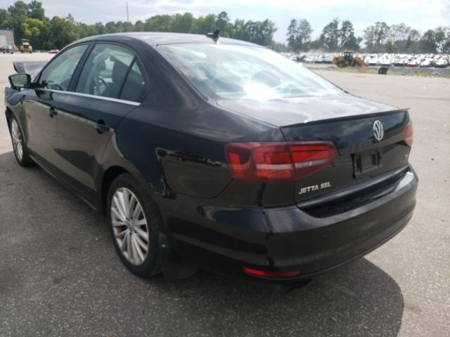 3VWL17AJ8GM347994 - 2016 VOLKSWAGEN JETTA SEL BLACK photo 3