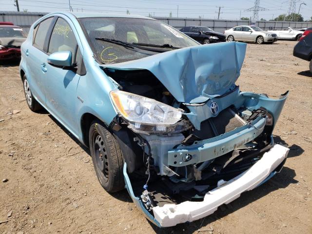 JTDKDTB33E1066565 - 2014 TOYOTA PRIUS C BLUE photo 1