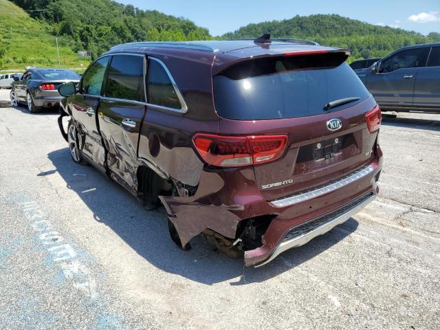 5XYPKDA53KG539140 - 2019 KIA SORENTO SX BURGUNDY photo 3