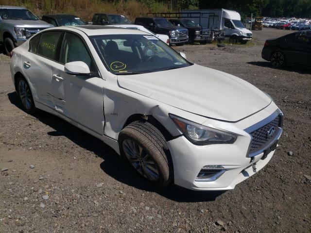 JN1EV7AR7KM552445 - 2019 INFINITI Q50 LUXE WHITE photo 1