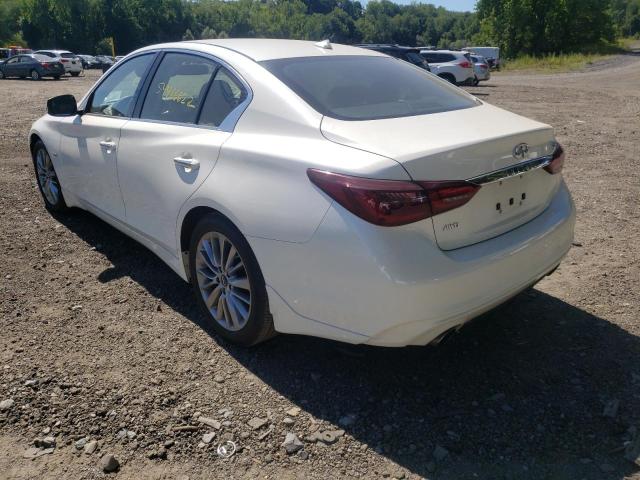 JN1EV7AR7KM552445 - 2019 INFINITI Q50 LUXE WHITE photo 3