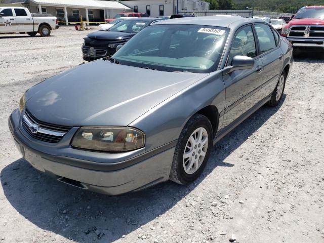 2G1WF52E649377628 - 2004 CHEVROLET IMPALA GRAY photo 2