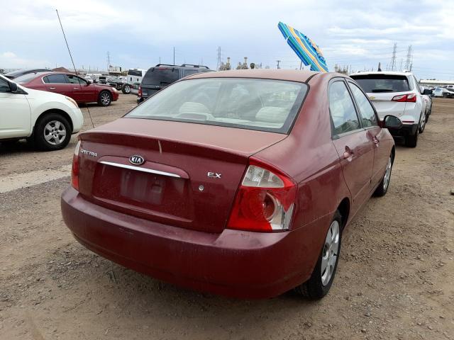 KNAFE122865224772 - 2006 KIA SPECTRA LX RED photo 4