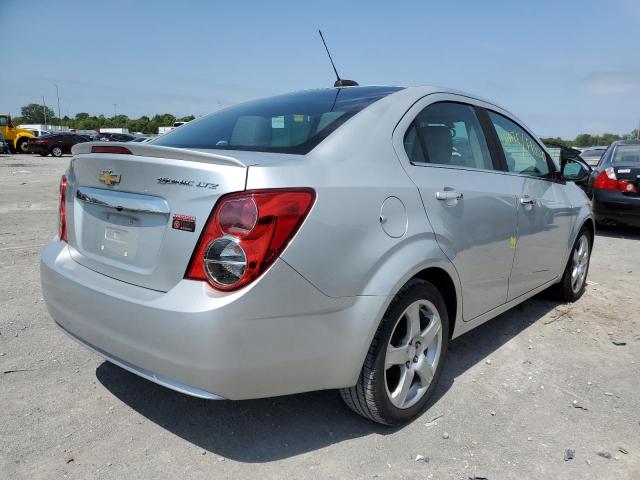 1G1JE5SB3F4104591 - 2015 CHEVROLET SONIC LTZ SILVER photo 4