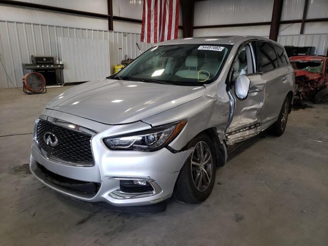 5N1DL0MM8KC527447 - 2019 INFINITI QX60 LUXE SILVER photo 2