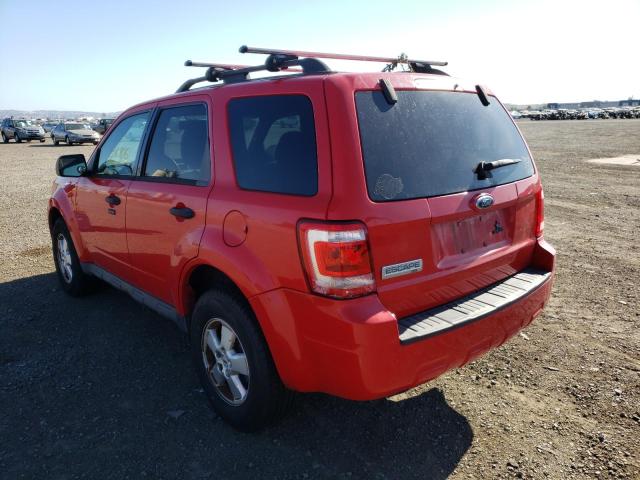 1FMCU03709KA33748 - 2009 FORD ESCAPE XLT RED photo 3