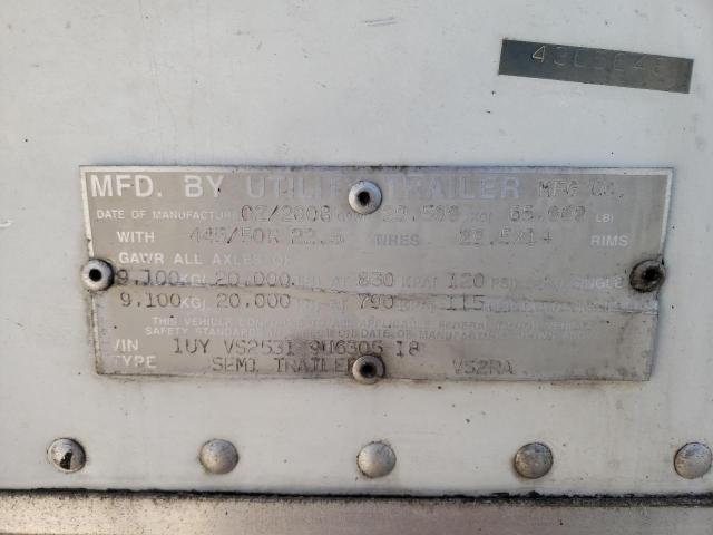 1UYVS25319U630518 - 2009 UTILITY TRAILER თეთრი ფოტო 10