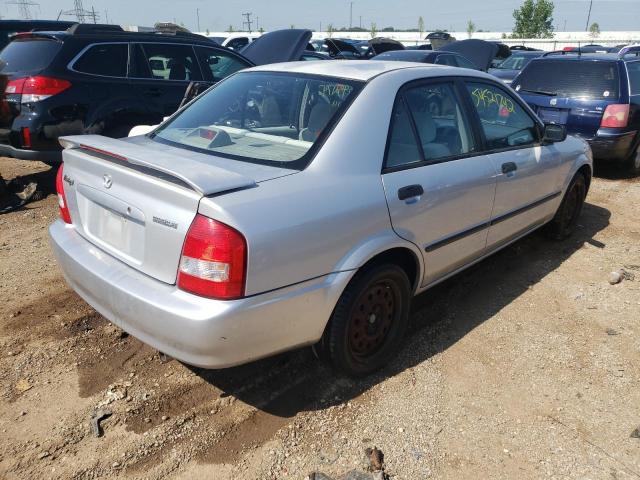 JM1BJ225120507860 - 2002 MAZDA PROTEGE DX SILVER photo 4