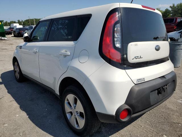 KNDJN2A21F7791074 - 2015 KIA SOUL WHITE photo 3